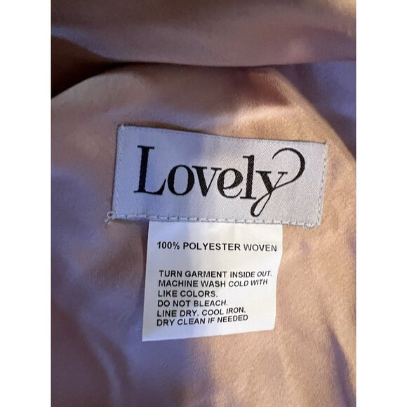 LOVELY LB025 Medium Satin Twist Halter Formal Trumpet Gown NWT $231 - Picture 3 of 8